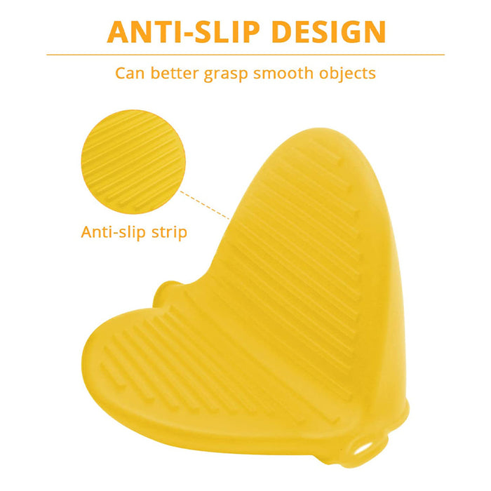 2Pcs Silicone Heat-Insulation Hand Gloves Anti-Skid Grip