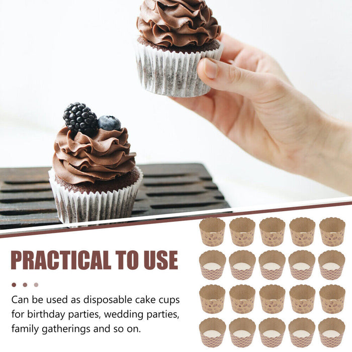 1000 Pcs Kraft Paper Cupcake Muffin Liners