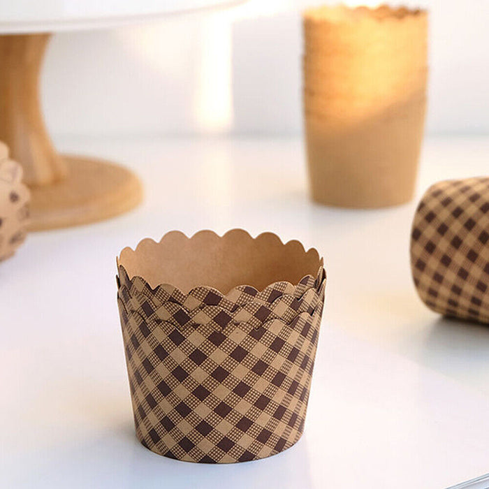 1000 Pcs Kraft Paper Cupcake Muffin Liners