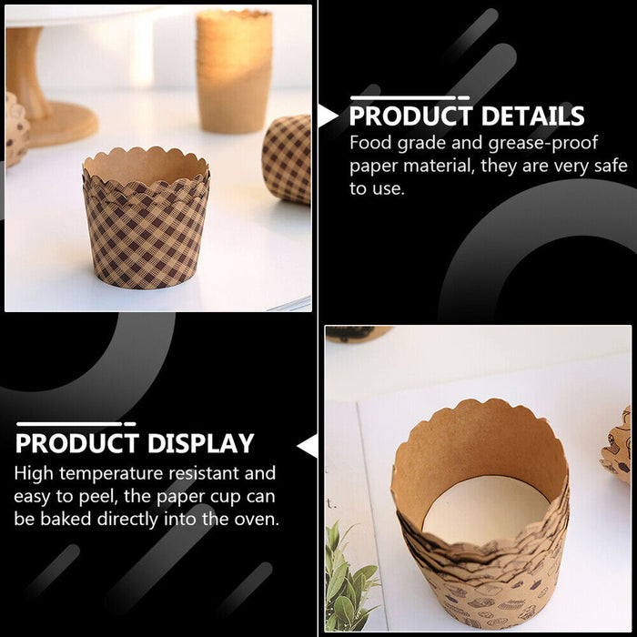 1000 Pcs Kraft Paper Cupcake Muffin Liners