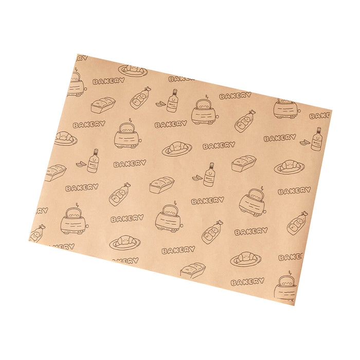 100Pcs Grease-Proof Sandwich Wrappers Oil Blotting Coated Paper 5 Styles