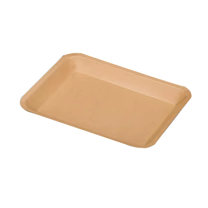100pcs Eco-friendlyKraft Paper  Trays for Fries Snacks Greaseproof Hot Dog Trays