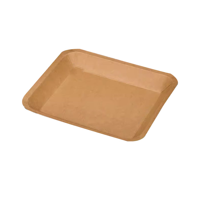 100pcs Eco-friendlyKraft Paper  Trays for Fries Snacks Greaseproof Hot Dog Trays