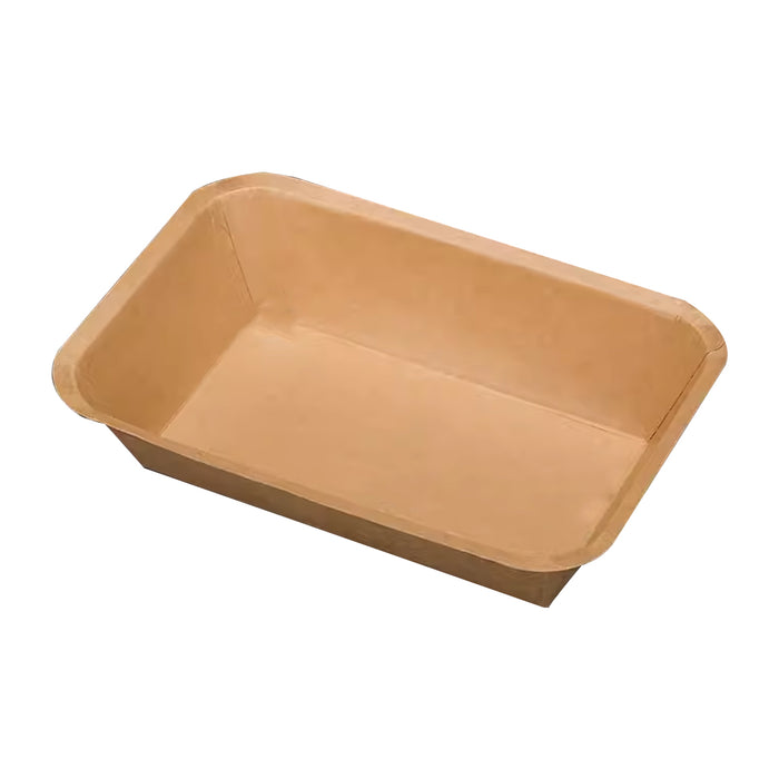 100pcs Eco-friendlyKraft Paper  Trays for Fries Snacks Greaseproof Hot Dog Trays