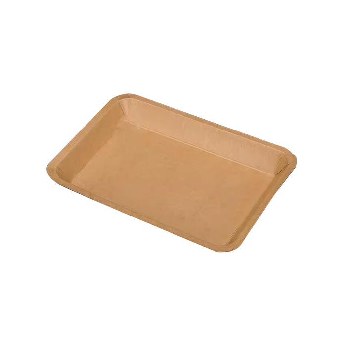 100pcs Eco-friendlyKraft Paper  Trays for Fries Snacks Greaseproof Hot Dog Trays