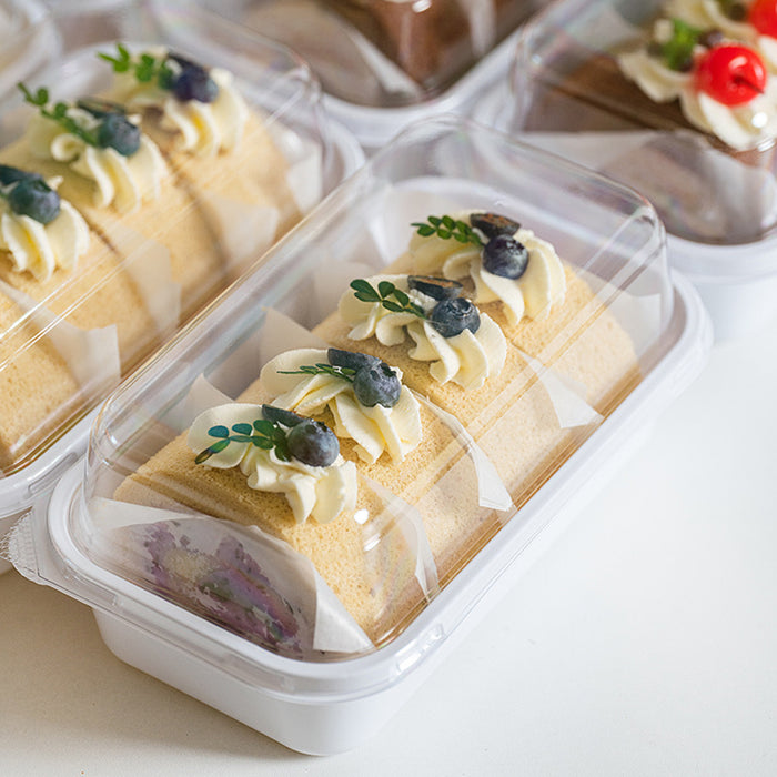 100 Pcs Clear Dessert Packaging Boxes with Insert Tray for Cupcakes in 2 Sizes
