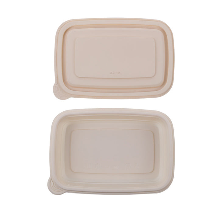 50Pcs Corn Starch Lunch Boxes Biodegradable Takeout Food Containers