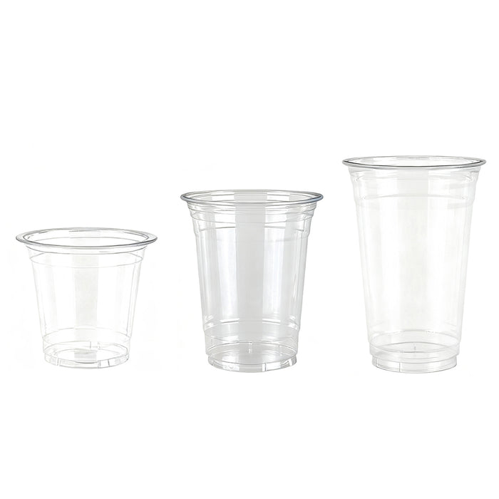 Disposable Cold Drink Cups with Lids Straws PET Clear 12oz 16oz 20oz