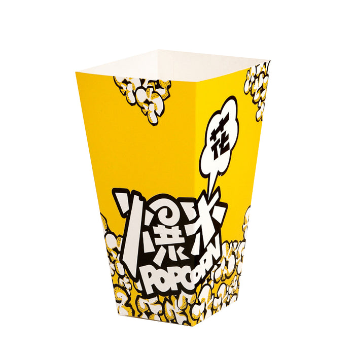 100 Pcs Oil-Proof Disposable Popcorn Snack Boxes in 2 Sizes