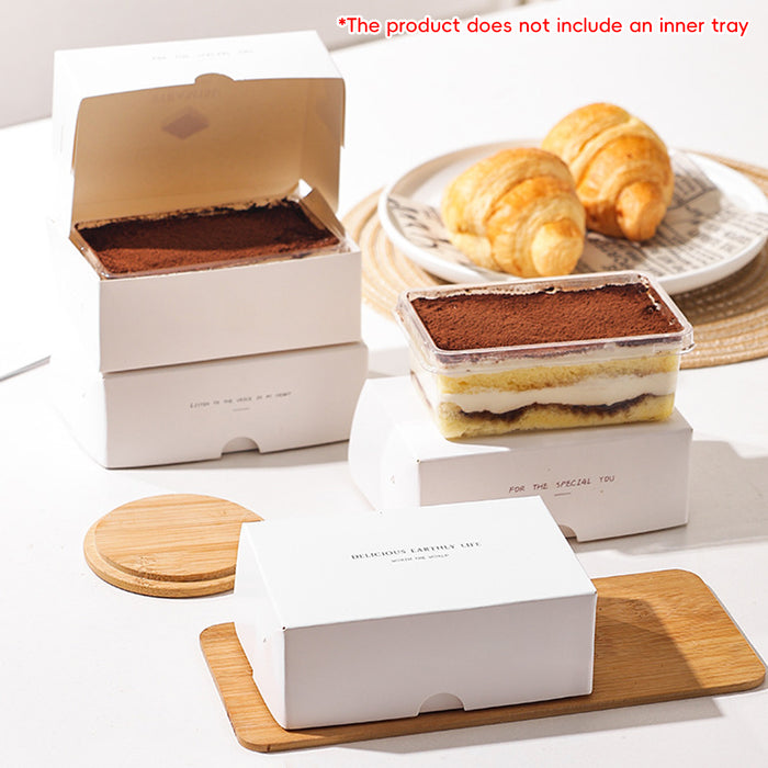 50 Pcs Food-Safe Disposable Baking Pastry Packaging Boxes