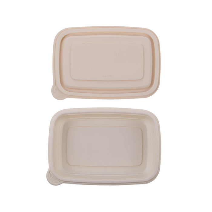 50Pcs Corn Starch Lunch Boxes Biodegradable Takeout Food Containers
