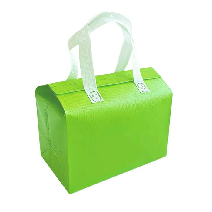 50 Pcs Thermal Insulated Carrier Bags for Milk Tea and Cake in Blue or Green
