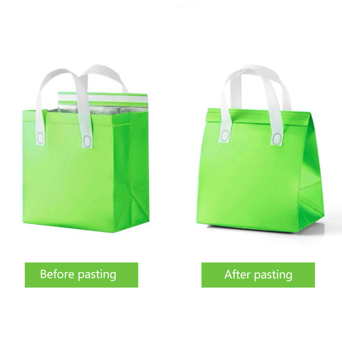 50 Pcs Thermal Insulated Carrier Bags for Milk Tea and Cake in Blue or Green