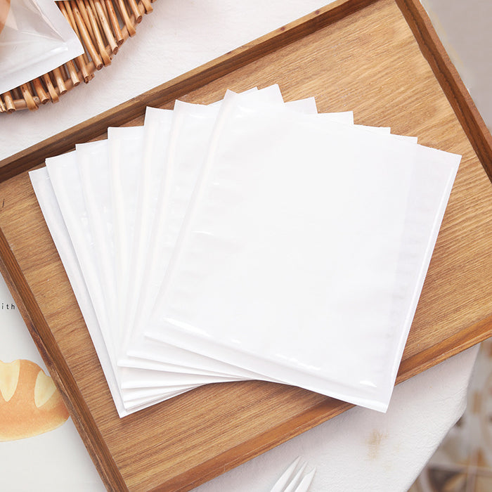 500 PCS Transparent Food Greaseproof Bag Sandwich Donut Bread Packaging Pouch