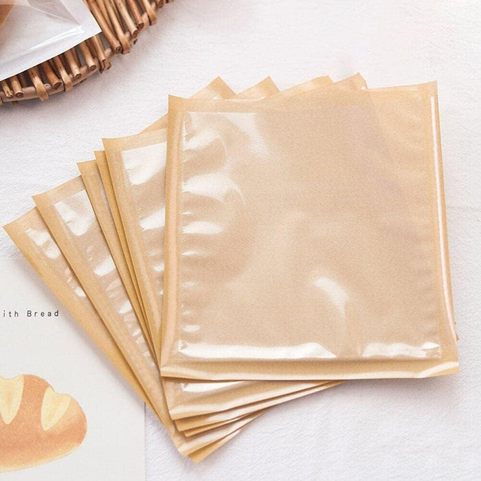 500 PCS Transparent Food Greaseproof Bag Sandwich Donut Bread Packaging Pouch