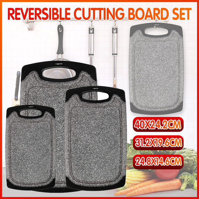 3PCS Marble Pattern Cutting Board Set Non-Slip BPA-Free