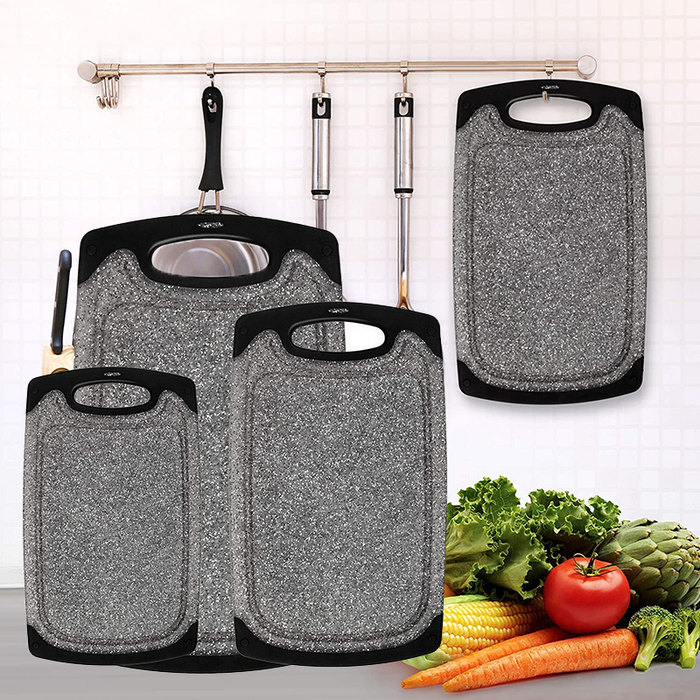 3PCS Marble Pattern Cutting Board Set Non-Slip BPA-Free