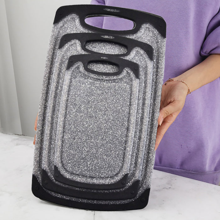 3PCS Marble Pattern Cutting Board Set Non-Slip BPA-Free