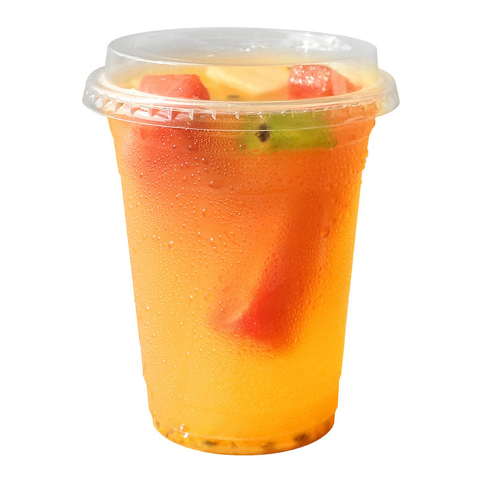 Disposable Cold Drink Cups with Lids Straws PET Clear 12oz 16oz 20oz