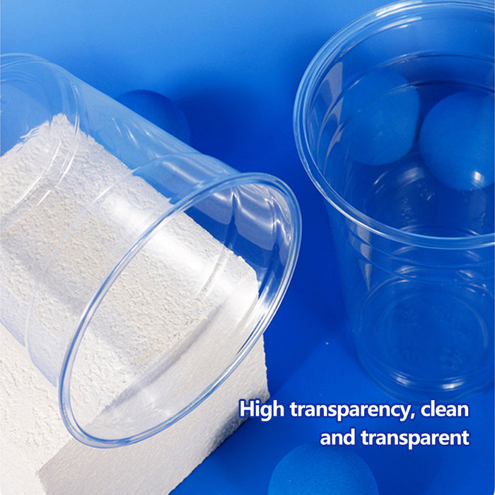 Disposable Cold Drink Cups with Lids Straws PET Clear 12oz 16oz 20oz