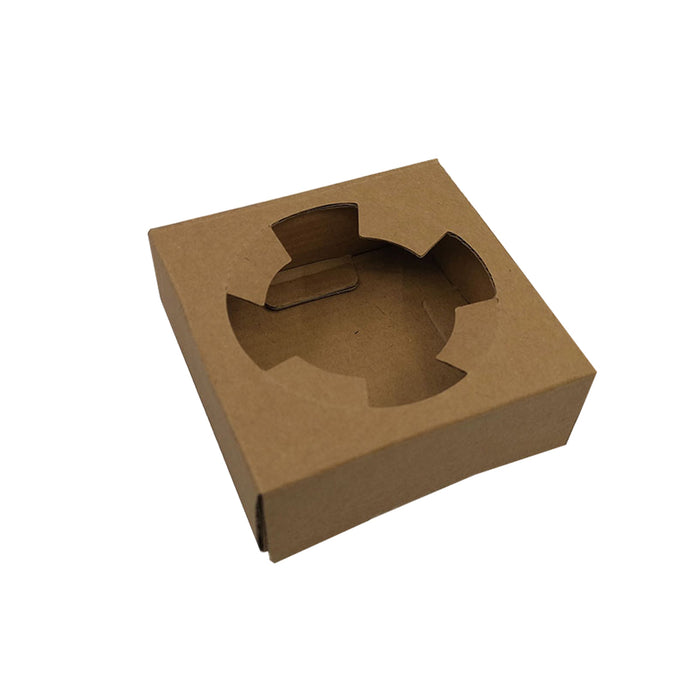 100 Pcs Corrugated Cup Holder Thick Kraft Paper Base