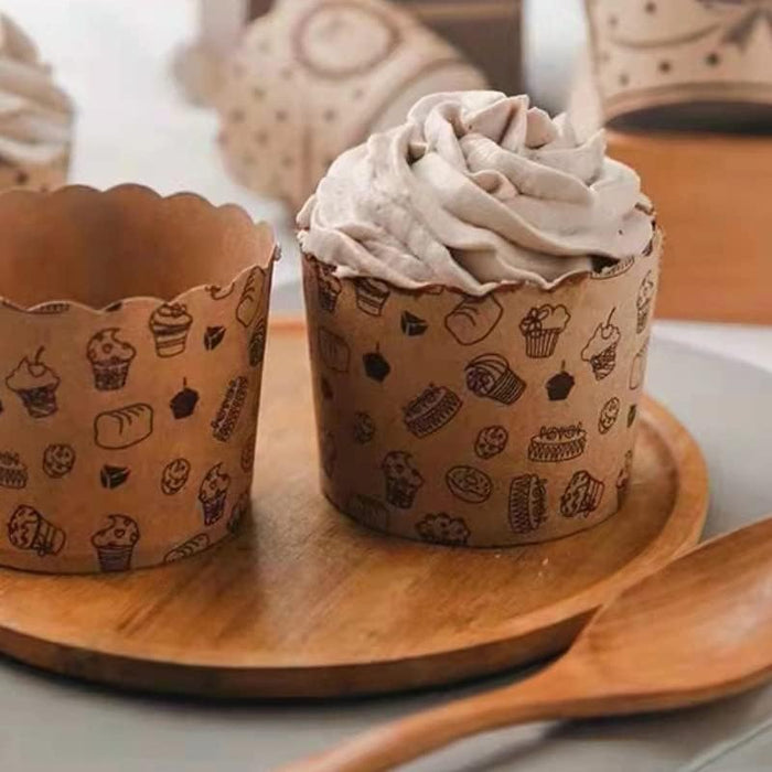 1000 Pcs Kraft Paper Cupcake Muffin Liners