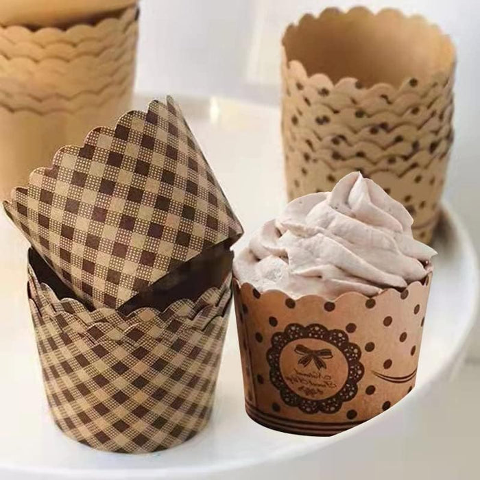1000 Pcs Kraft Paper Cupcake Muffin Liners