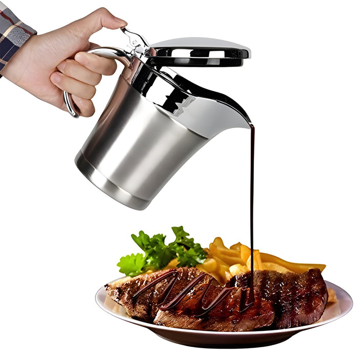 Stainless Steel Steak Gravy Boat, 132x83x170mm