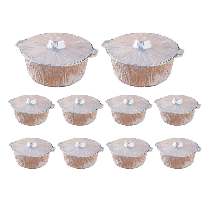 10Pcs Heavy Duty Aluminum Foil Pots for Hotpot Camping Outdoor Cooking