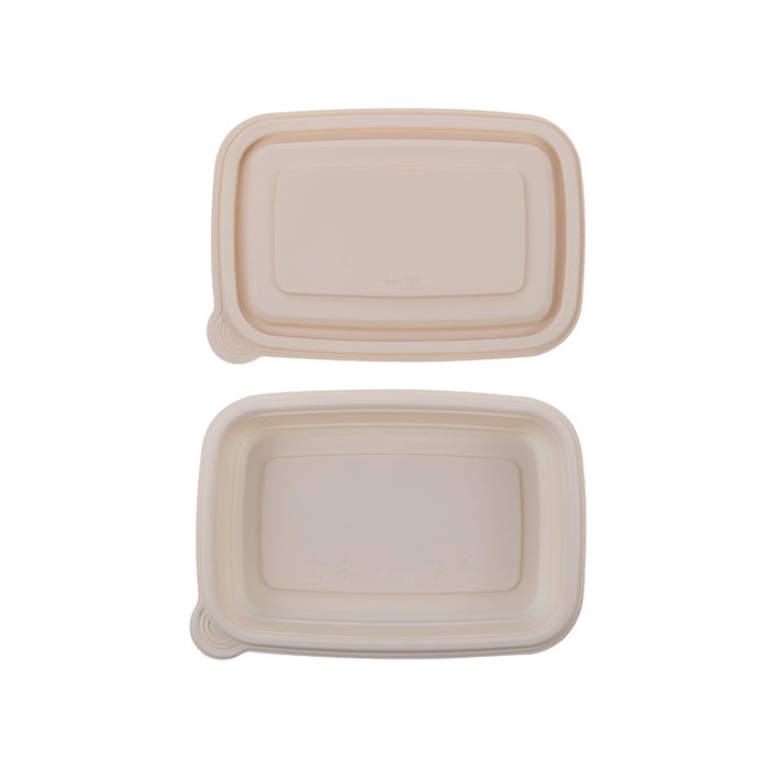 50Pcs Corn Starch Lunch Boxes Biodegradable Takeout Food Containers