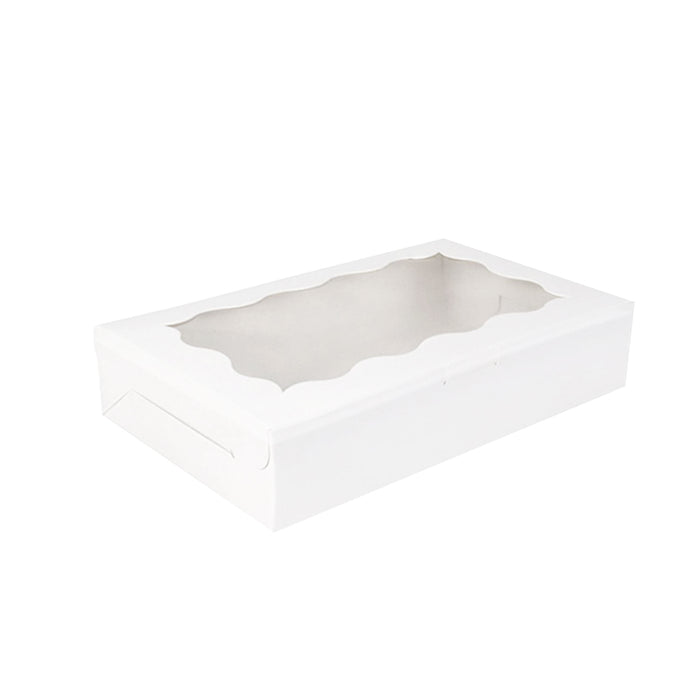 50 Pcs Kraft Cake Boxes with Clear Window Food-Grade in 3 Colors