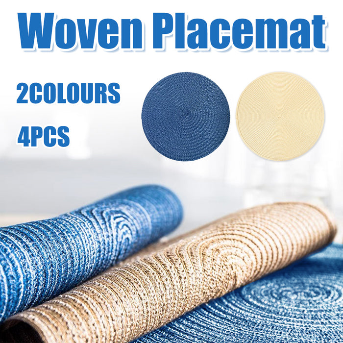 Round Table Bowl Mats, Heat Insulation Set for Restaurant