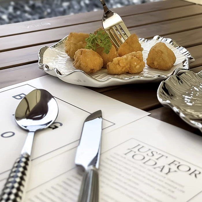 3 Pcs Stainless Steel Cutlery Set with Ceramic Handles