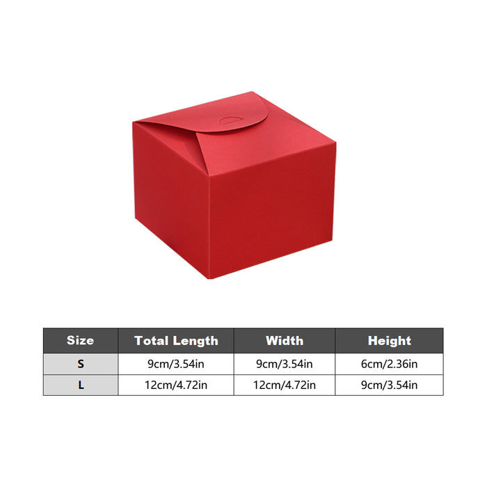 100 Pcs Square Kraft Paper Pastry Box for Cake Dessert 2 Sizes