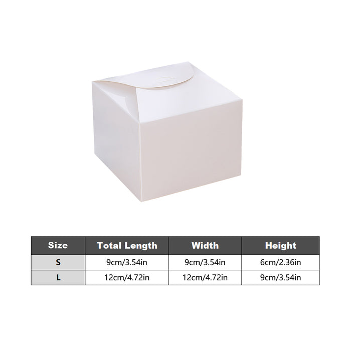 100 Pcs Square Kraft Paper Pastry Box for Cake Dessert 2 Sizes