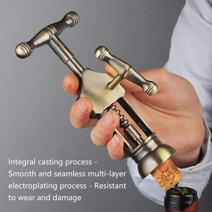 Manual Wine Bottle Opener Aluminium Alloy Ergonomic Handle