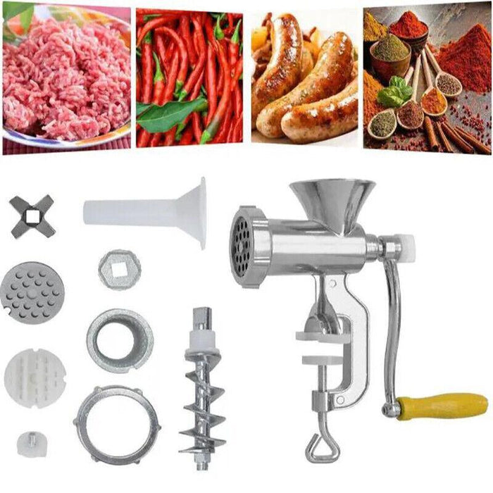 Stainless Steel Manual Meat Grinder Mincer with Handle
