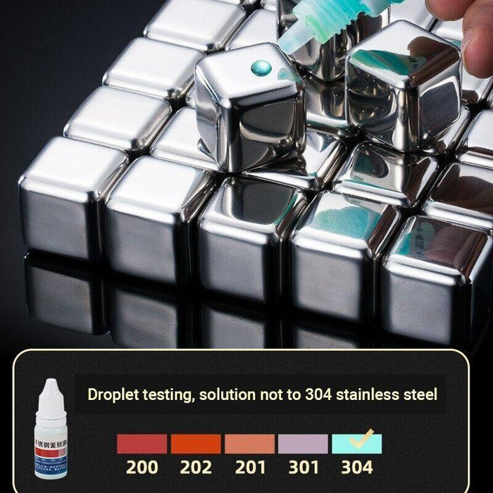 8 Pcs Stainless Steel Whiskey Stones, Rounded Corners