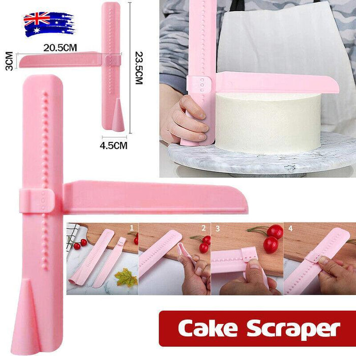 Adjustable Fondant Cake Scraper Smoother Food-Grade Plastic 23.5 x 20.5 cm