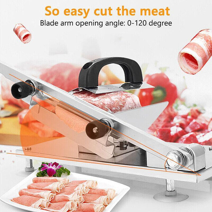 Manual Mutton and Beef Slicer, Stainless Steel with Alloy Steel Blade, Adjustable Thickness