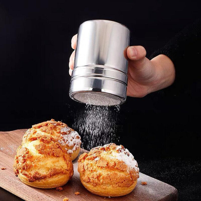 Stainless Steel Coffee Cocoa Sugar Shaker Duster for Bakery and Café