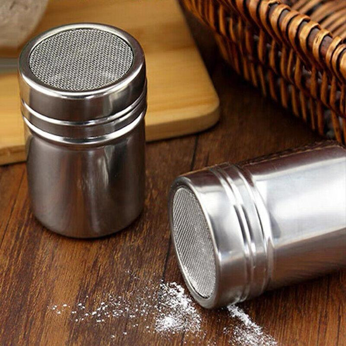 Stainless Steel Coffee Cocoa Sugar Shaker Duster for Bakery and Café