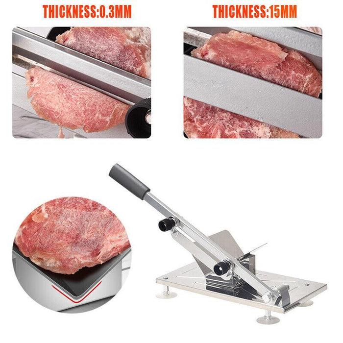 Manual Mutton and Beef Slicer, Stainless Steel with Alloy Steel Blade, Adjustable Thickness