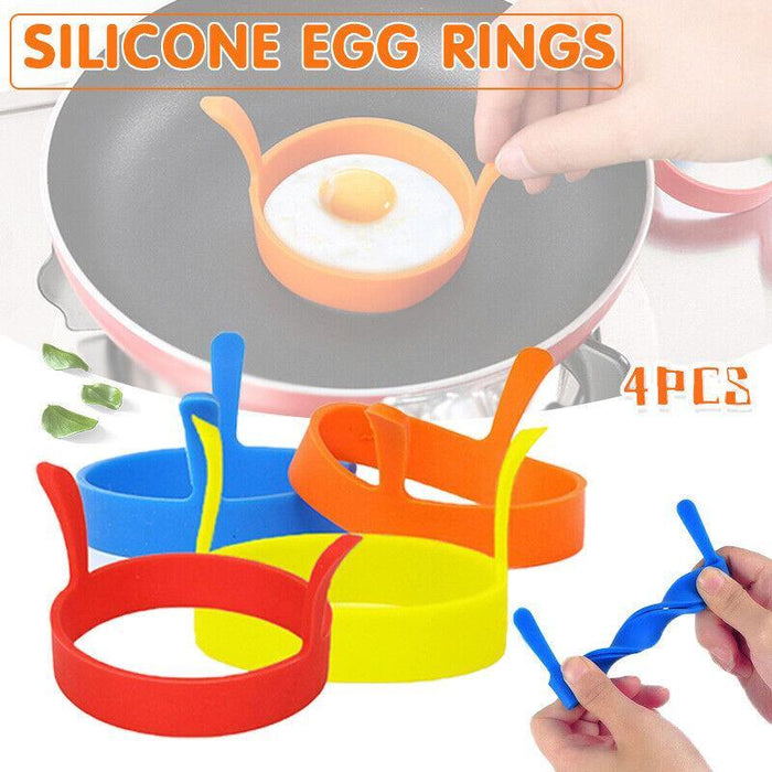PCS Silicone Egg Poacher Moulds Round Ring (Random Colours)