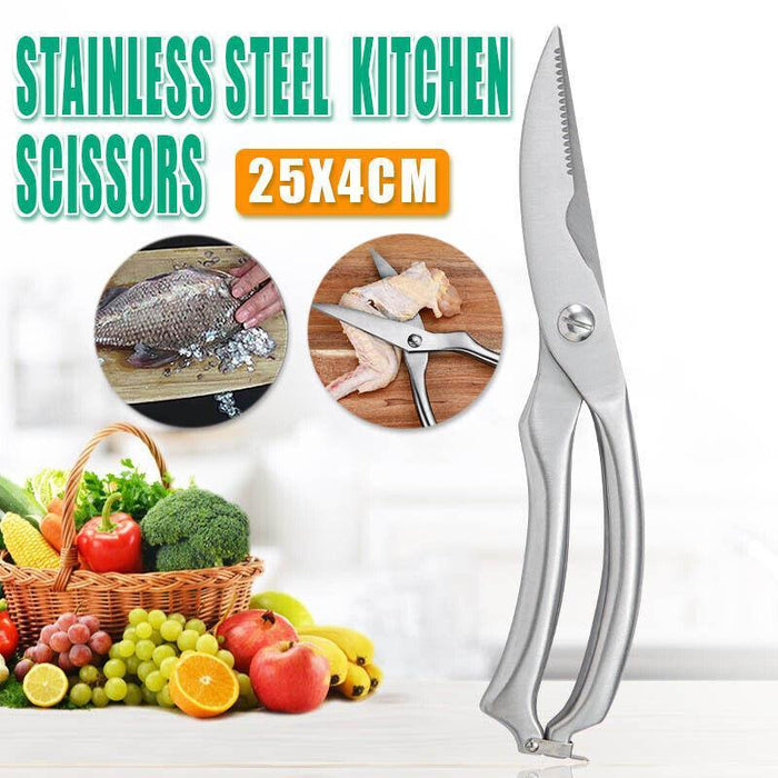 Stainless Steel Kitchen Scissors Heavy-Duty Poultry Shears with Safety Lock