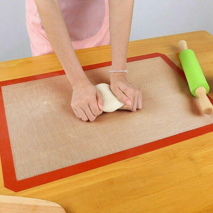 Non-Stick Silicone Baking Mat, Reusable Cookie Pad, Rolling Dough Mat