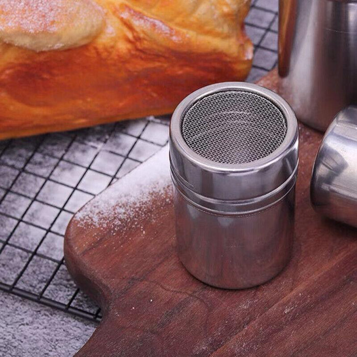 Stainless Steel Coffee Cocoa Sugar Shaker Duster for Bakery and Café