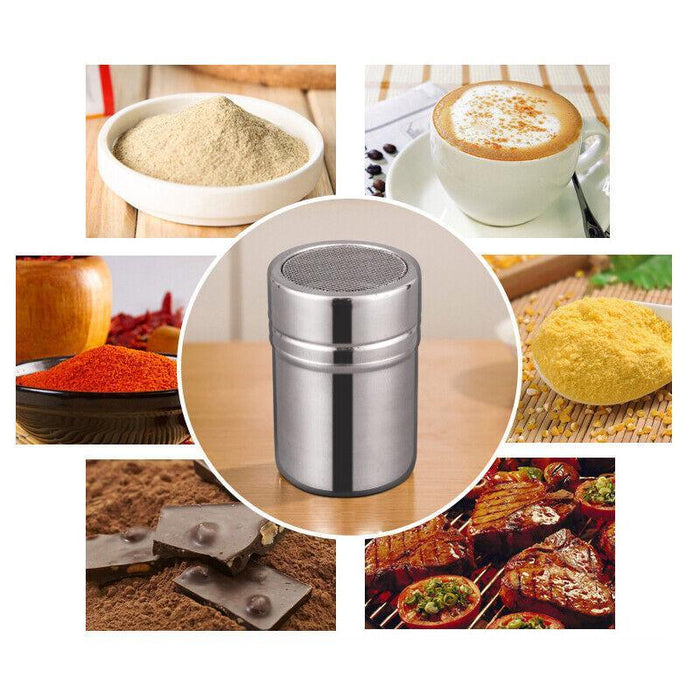 Stainless Steel Coffee Cocoa Sugar Shaker Duster for Bakery and Café
