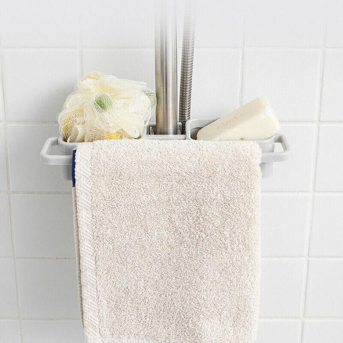 Faucet Mounted Kitchen Sink Drainer Rack, Adjustable Storage for Sponge and Soap