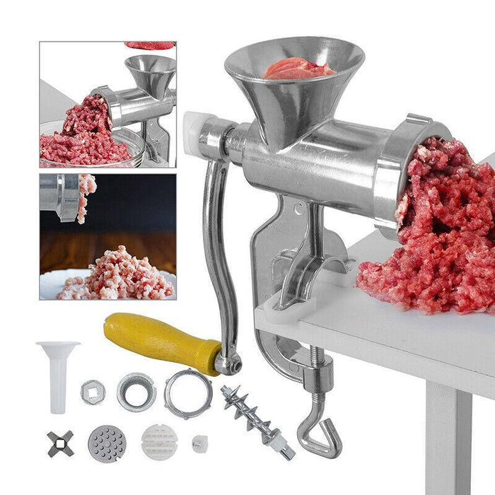Stainless Steel Manual Meat Grinder Mincer with Handle